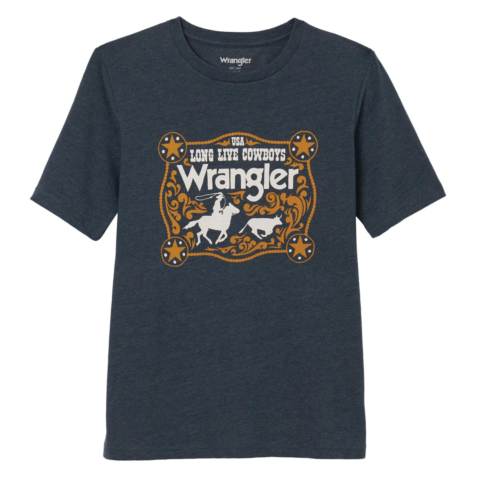 Boys Wrangler® 112344154 Navy Heather Short Sleeve T-Shirt *CLOSEOUT*
