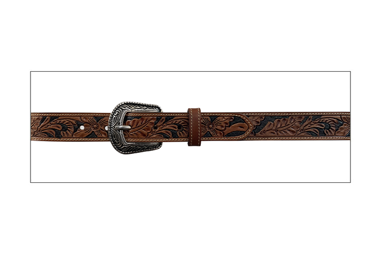 Children's Roper 1773300 Brown Tooled Leather Belt