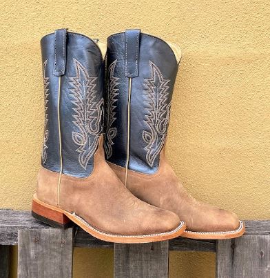 Men's Anderson Bean 12 Inch Shaft Sand Angry Elk Wide Square Toe Boots