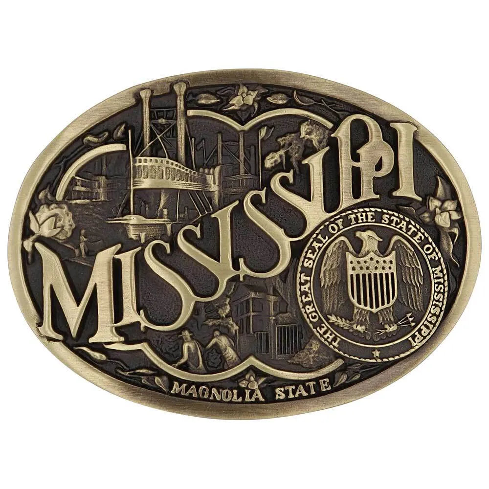 Montana Silversmiths Mississippi State Heritage Attitude Buckle