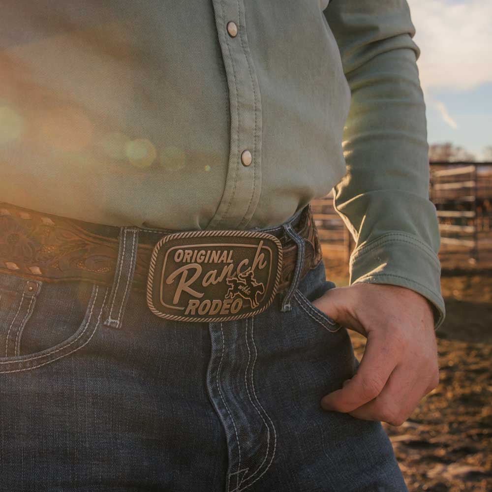 Montana Silversmiths Whiskey Bent Hat Company Original Ranch Rodeo Attitude Buckle