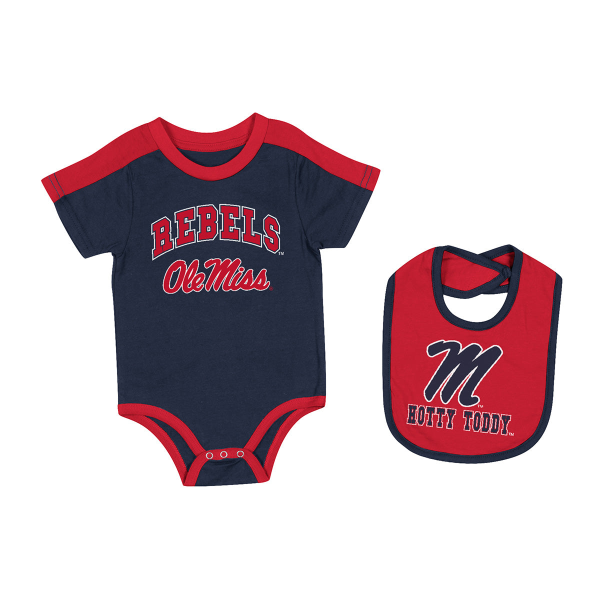 Infant Colosseum Athletics 'Ole Miss' University Of Mississippi Encore Onesie & Bib *CLOSEOUT*