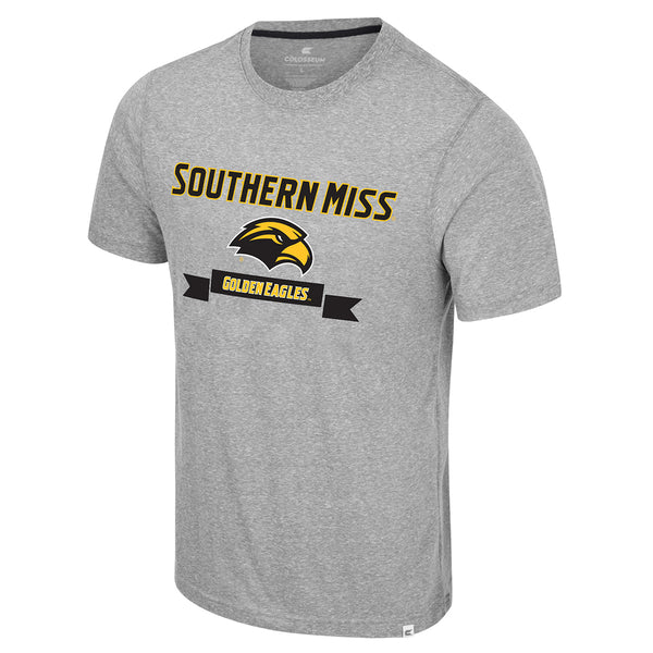 Men's Colosseum COTS11627HG-USM Southern Miss Connor Heather Grey Short Sleeve Tee