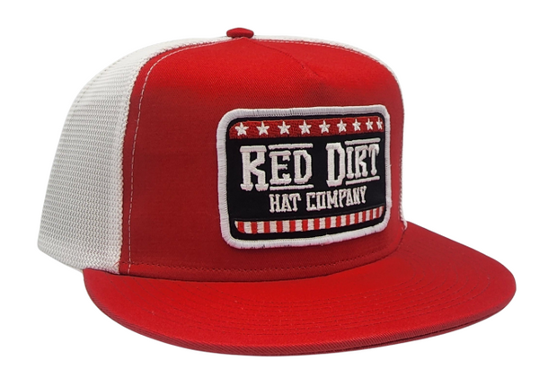 RDHC223 Red Dirt Hat Company Stars & Stripes Red/White 5 Panel