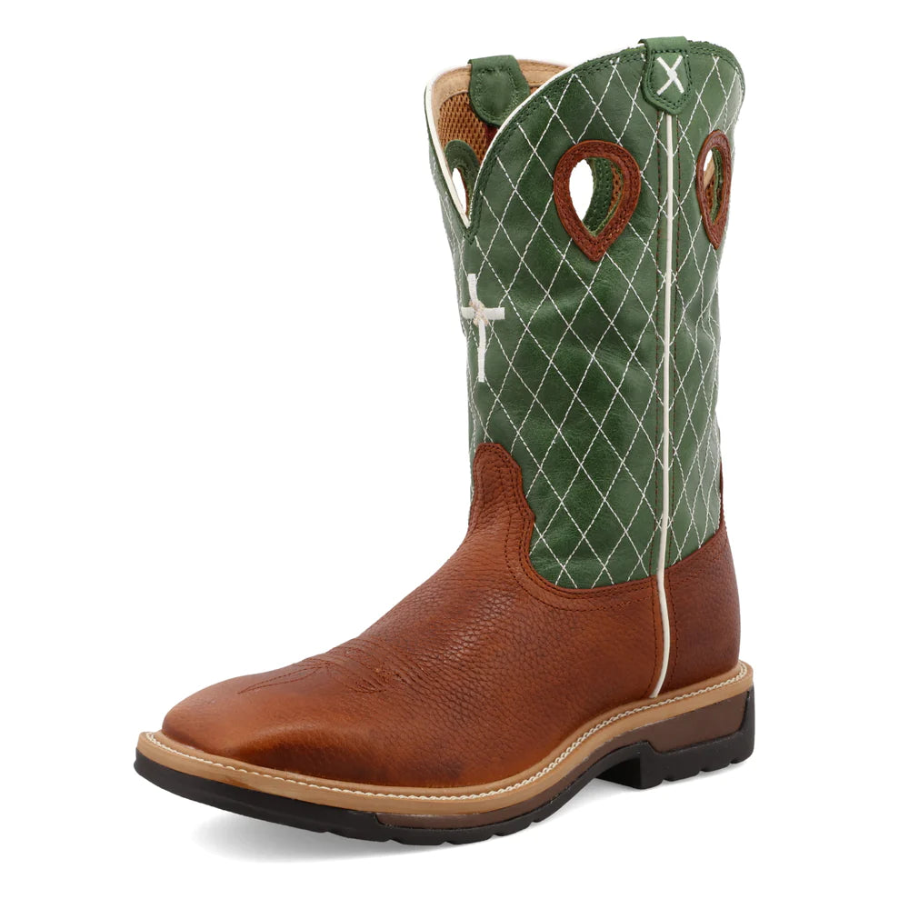 Twisted X MLCW002 Men's 12" Lite Cowboy Western Work Boot Square Toe *CLOSEOUT*