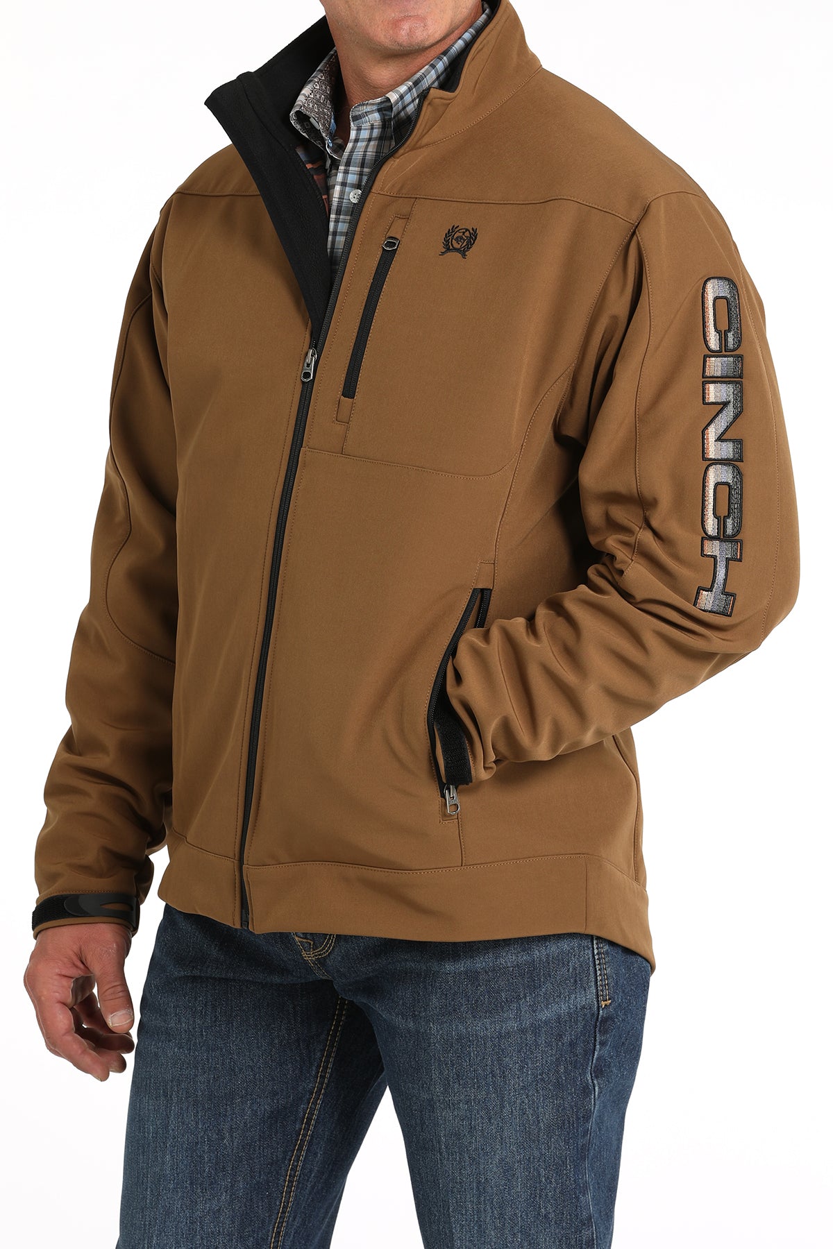 フルカウント　ダックジャケット　36 Men's Cinch Brown Bonded Logo Jacket