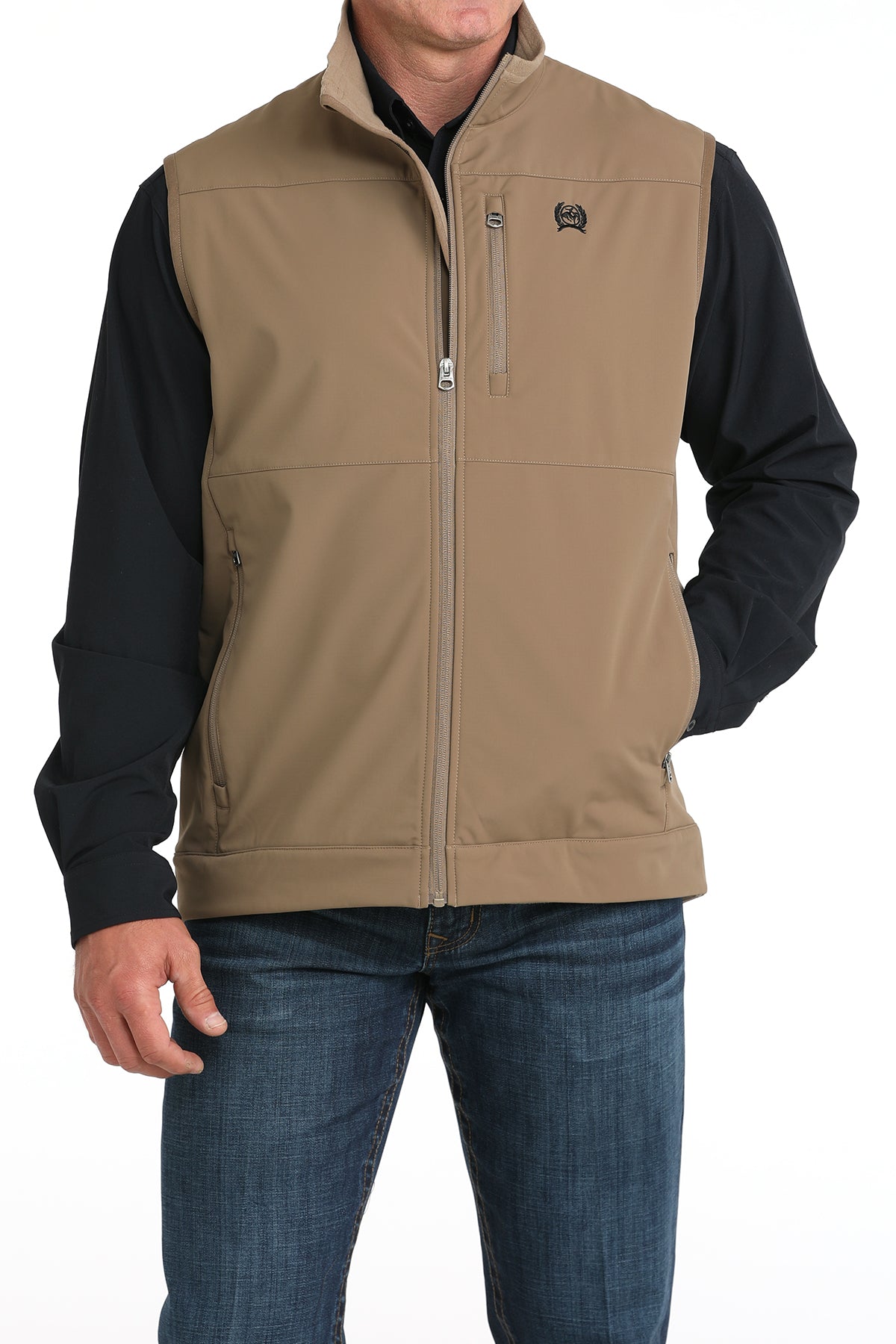 Men's Cinch Khaki Ripstop Storm Defense Vest