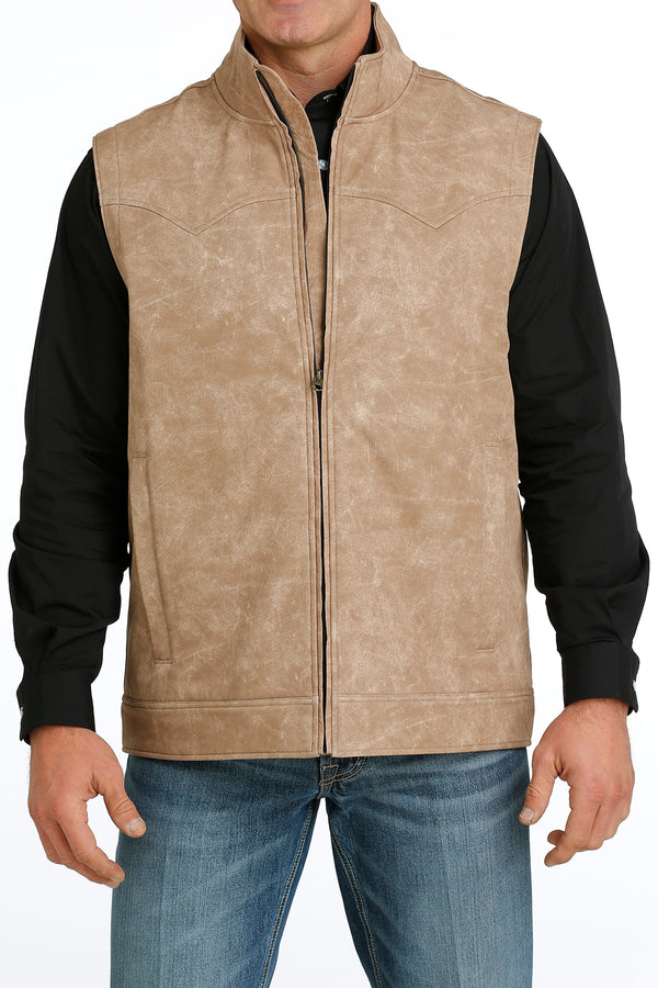 Men's Cinch MWV1592001 Khaki Conceal Carry Bonded Vest