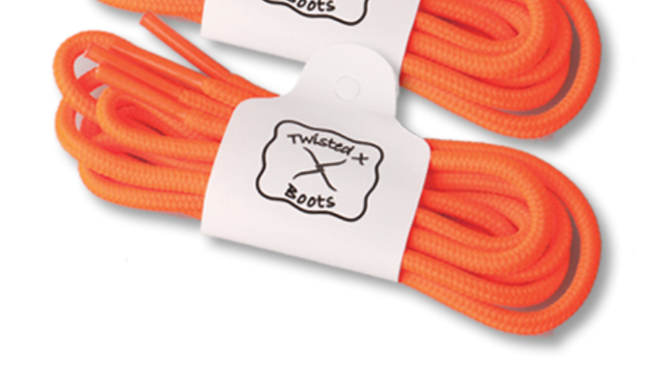 WOMEN'S TWISTED X ORANGE SHOE LACE (1 PAIR)