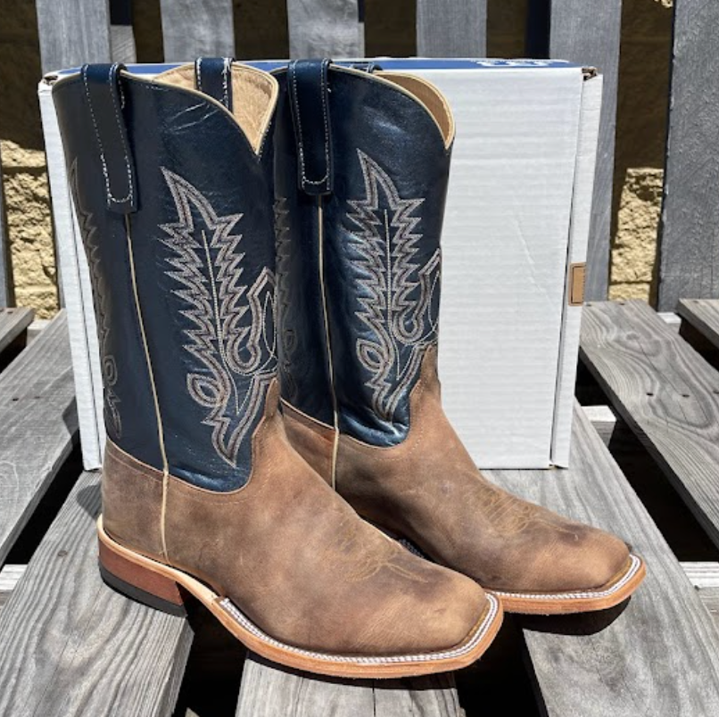 Men's Anderson Bean 12 Inch Shaft Sand Angry Elk Wide Square Toe Boots