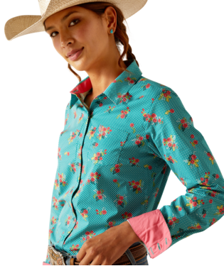 Women's Ariat 10048883 Esmerelda Print Wrinkle Resistant Kirby Stretch Long Sleeve Shirt
