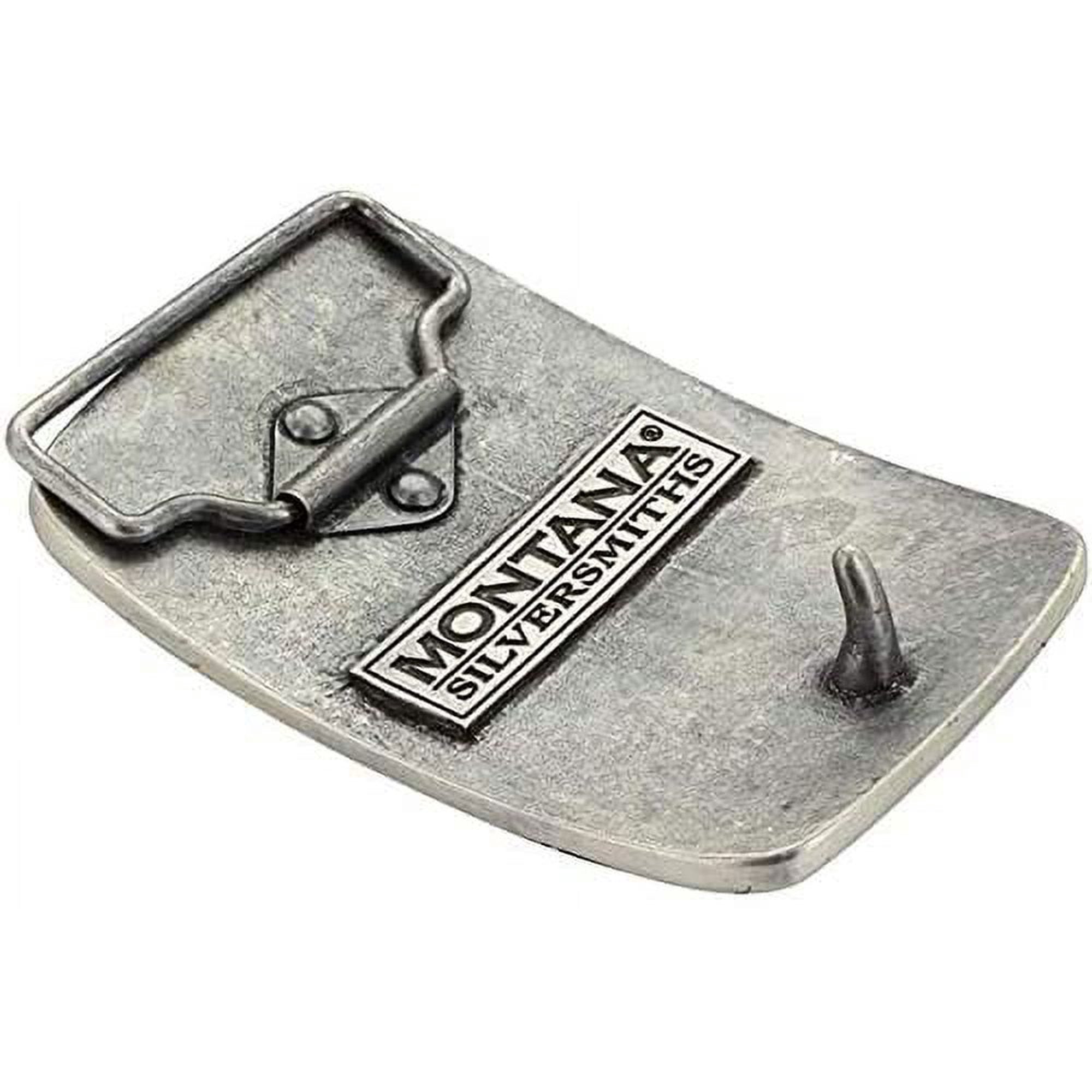 Montana Silversmiths Silver Bullet Flag Attitude Belt Buckle
