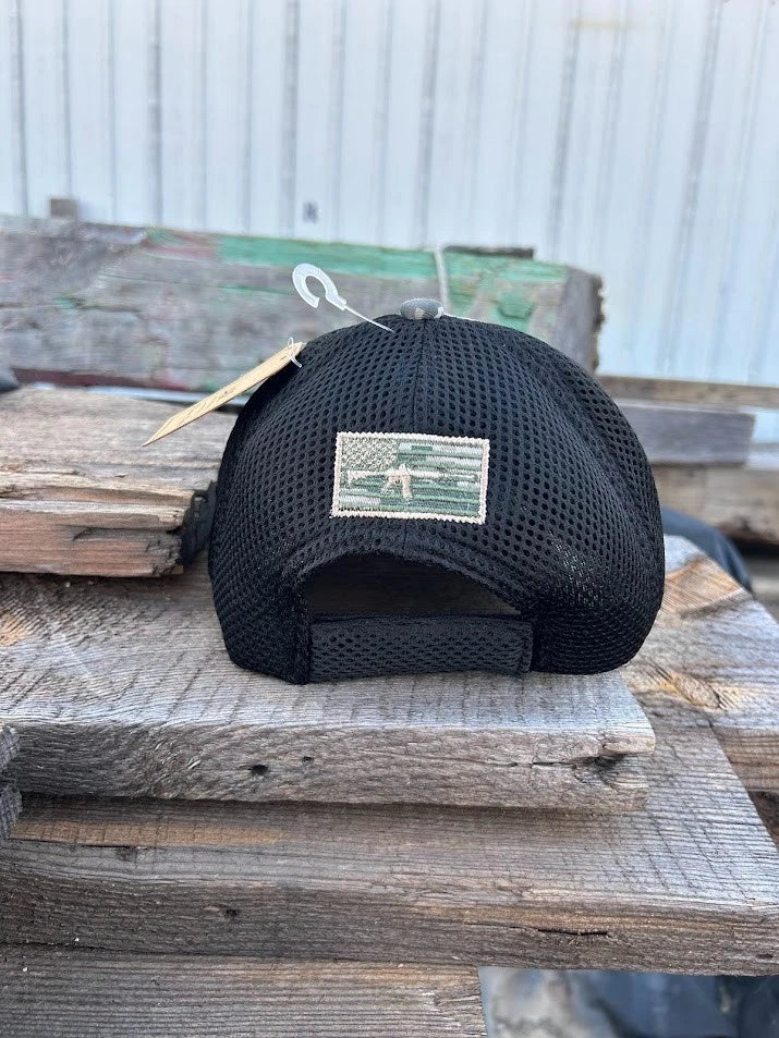 Digi Camo Ball Cap with Removable Gun Flag Patch