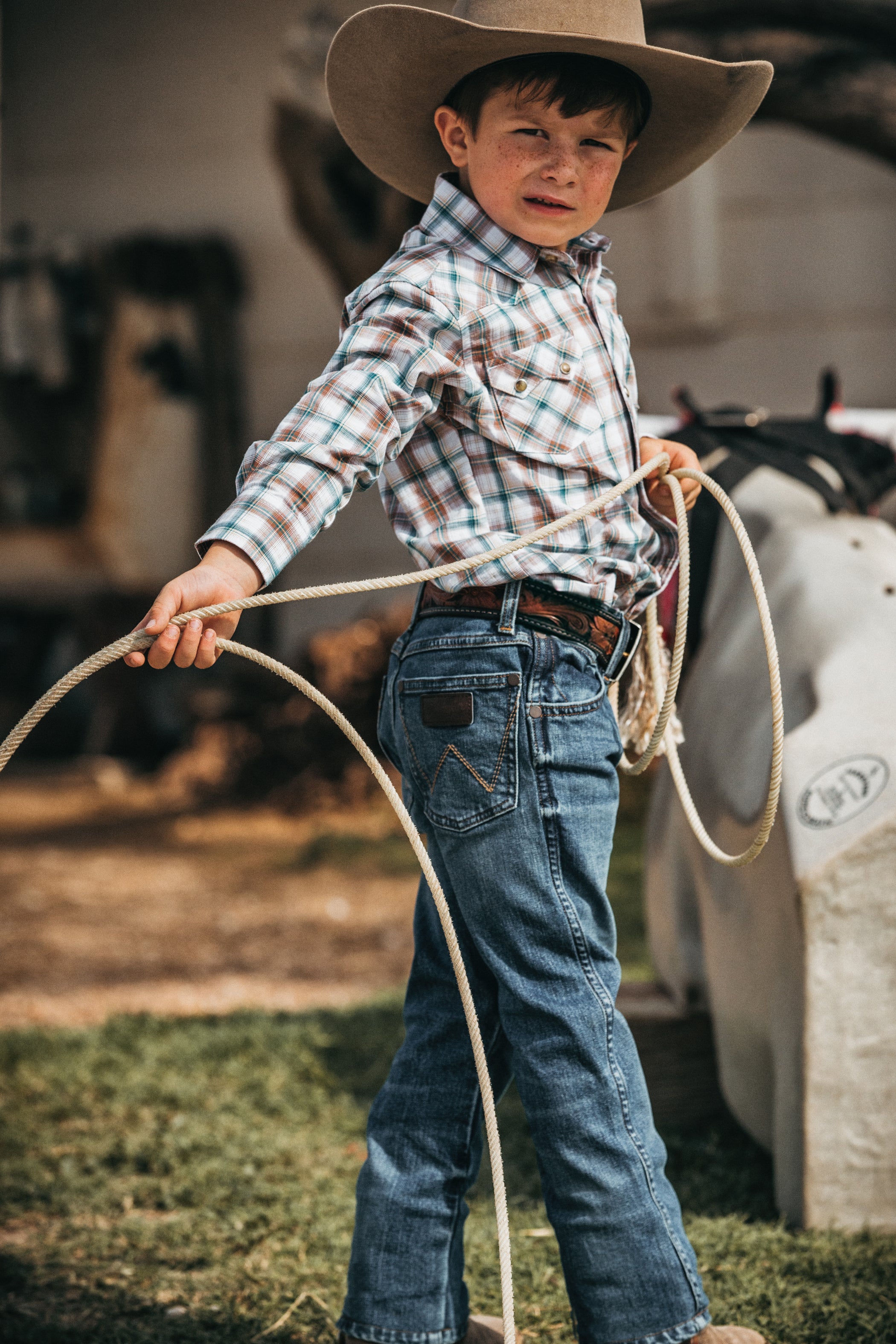 Boy's Wrangler 88BWZ Ferris Retro Slim Fit Straight Leg Jeans (1T-20) CLOSEOUT
