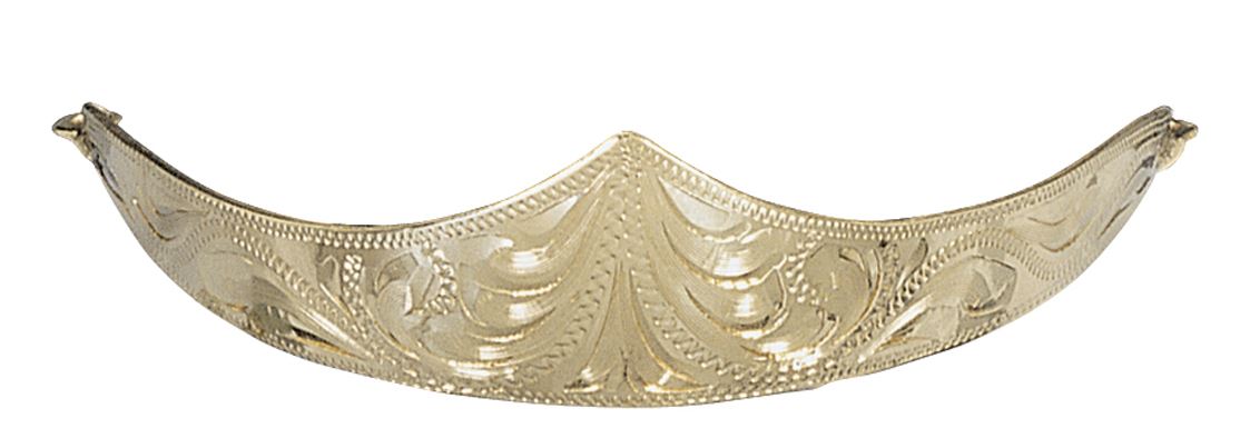 M & F 1415001 WESTERN BOOT HAND ENGRAVED BRASS HEEL CAP
