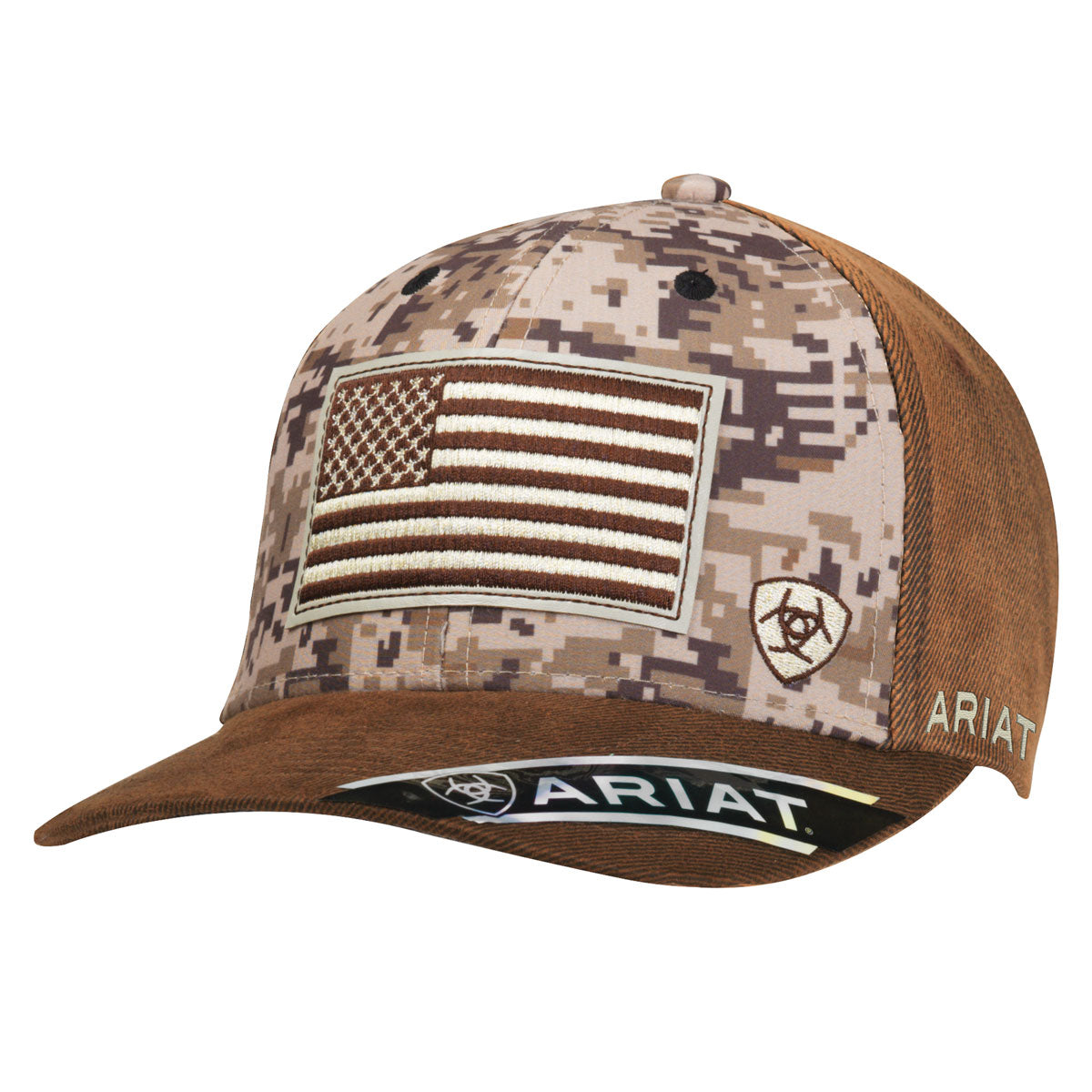 Ariat Digital Camo Front USA Flag Patch Cap
