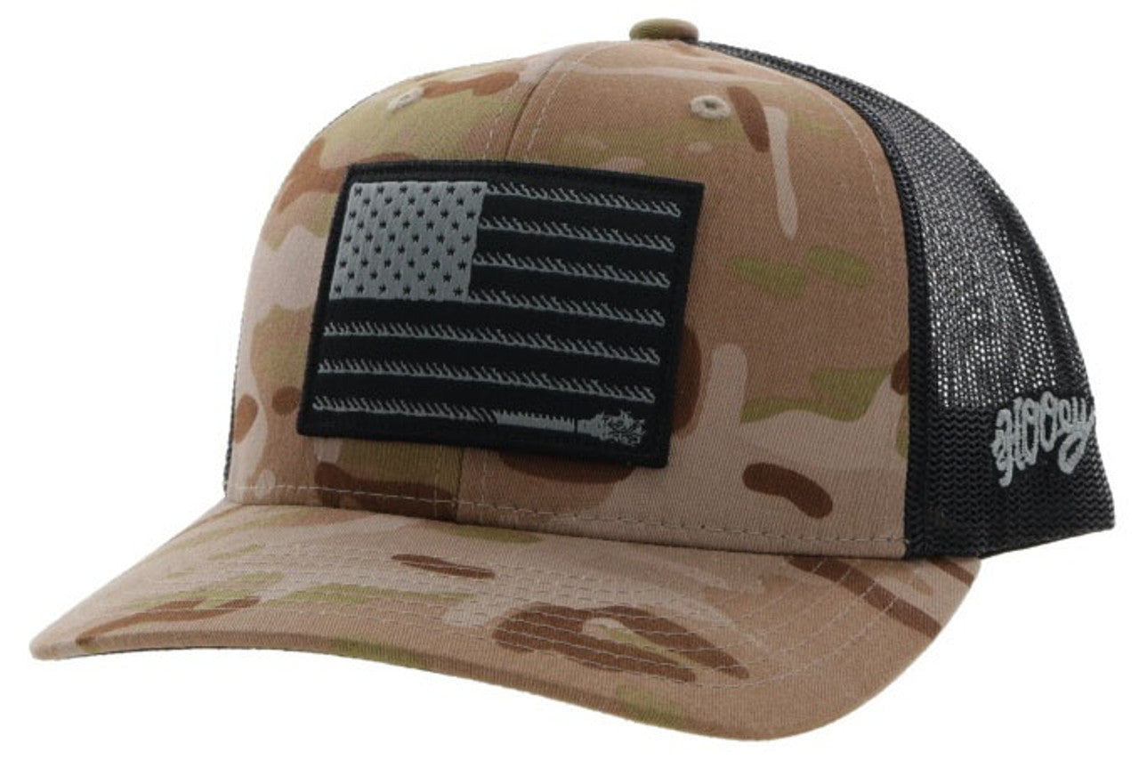 Hooey 2110T-TNBK "Liberty Rope" Camo and Black Trucker Cap *CLOSEOUT*