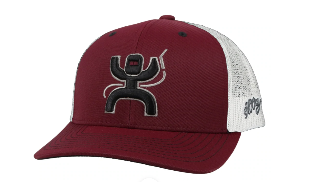 Hooey 2121T-MAWH "ARC" Maroon/White Snap Back Cap Clearance