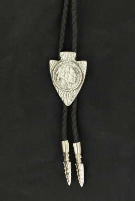 Double S 2217836 Adult Coin/Arrowhead Bolo Tie