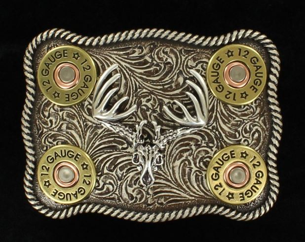 Nocona 37526 Men's Skull Shotgun Shell Belt Buckle