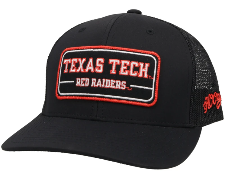 Hooey "7046T-BK" Texas Tech Red Raiders Patch Black Snap Back Cap