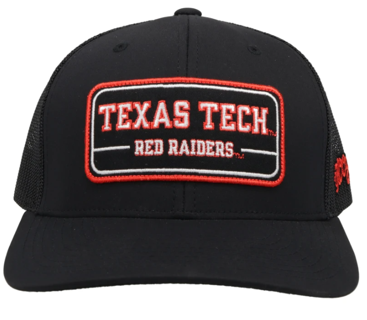 Hooey "7046T-BK" Texas Tech Red Raiders Patch Black Snap Back Cap