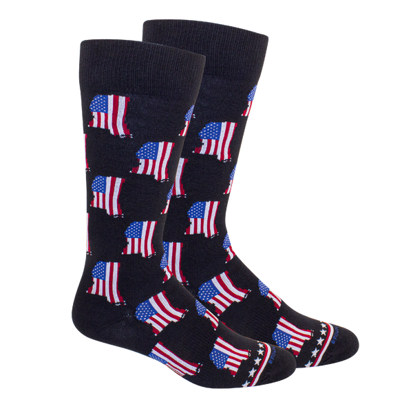 Brown Dog 99-18420 Mississippi, USA Navy Sock (Single Pair) MADE IN USA