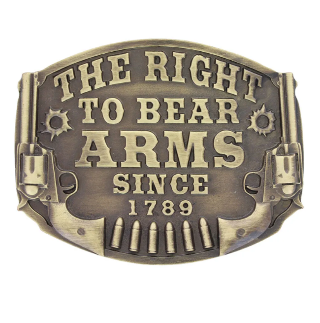 Montana Silversmiths A603C Heritage The Right to Bear Arms Attitude Buckle