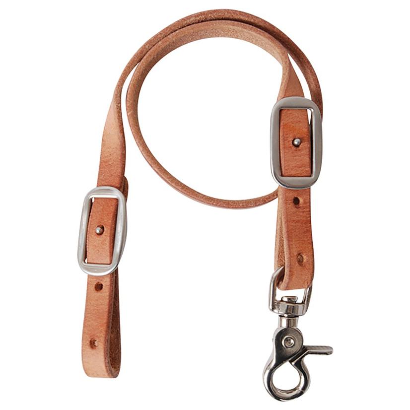 Martin Saddlery Breast Collar Wither Strap Natural Harness Leather with one scissor snap.
Shown coiled