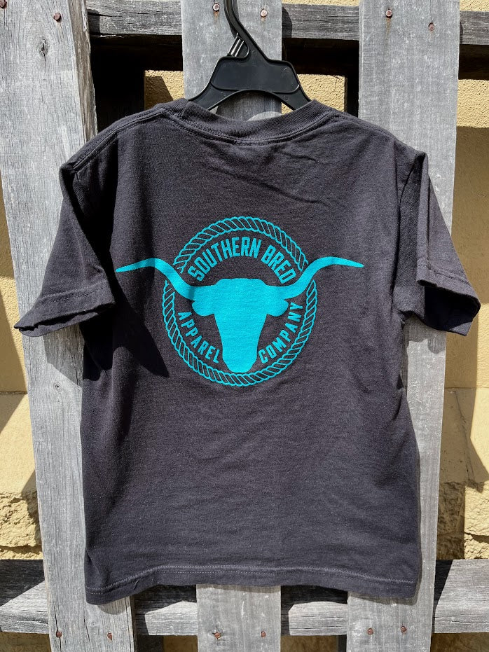 Youth Southern Bred “Longhorn" Apparel Co. Comfort Color T-Shirt (2 Colors)