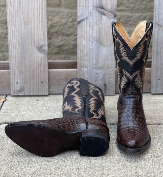 Cowtown R6084 12" Brown Gator Print R Toe Boot (SHOP IN-STORE TOO)
