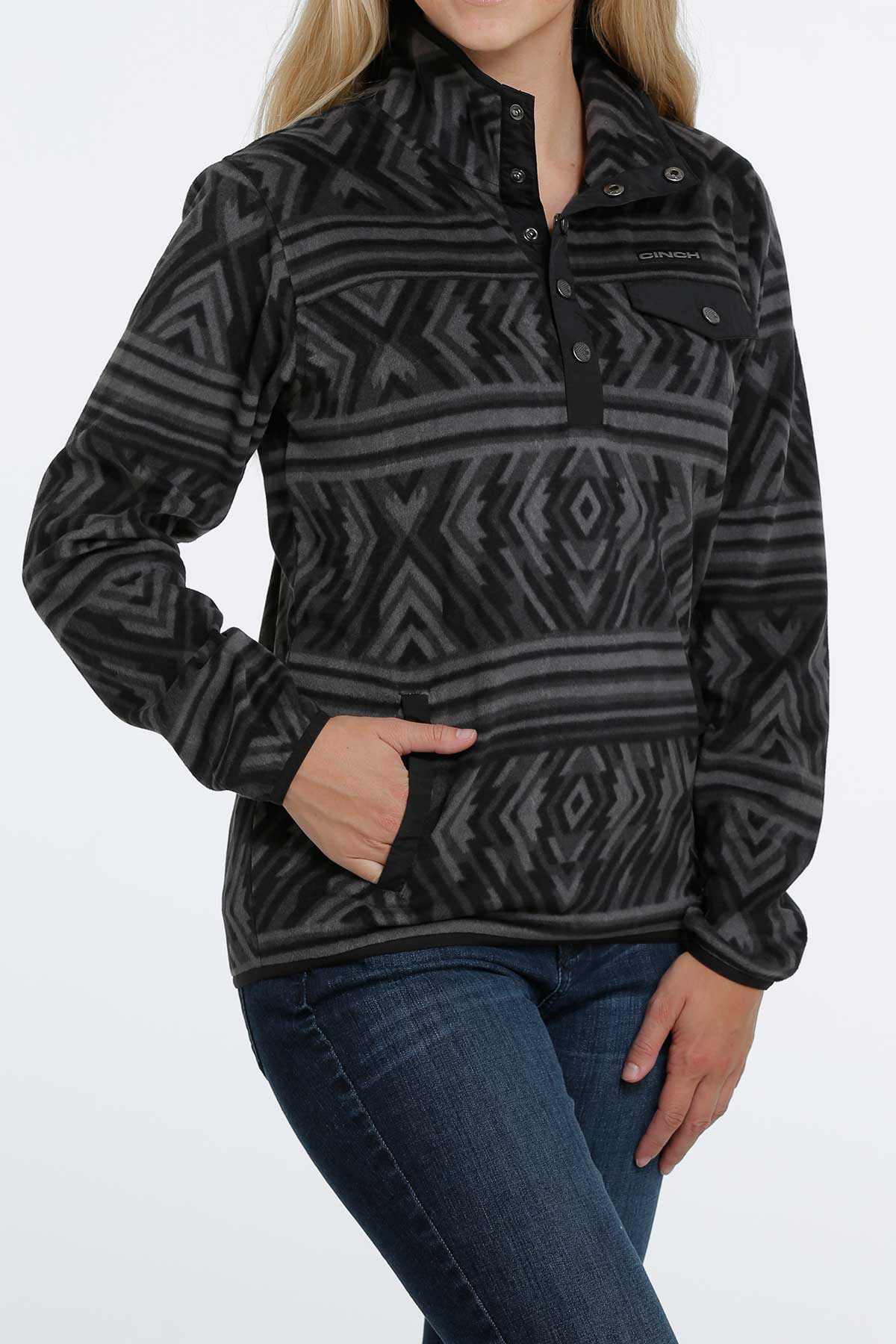 Women's Cinch MAK9819002 1/2 Snap Printed Fleece Pullover (SALE)
