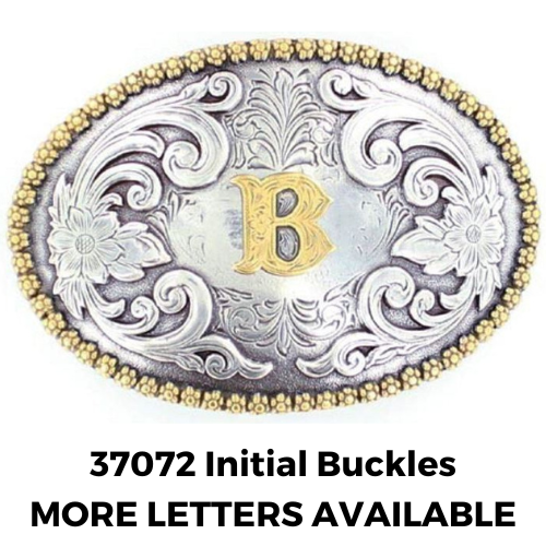 Nocona Oval Initial Belt Buckles