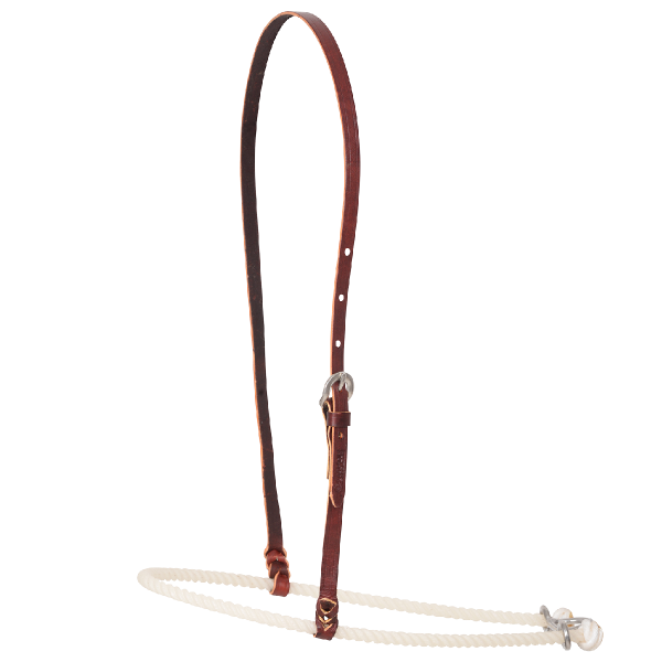 Martin Saddlery Single Rope Noseband Plain. Side view.