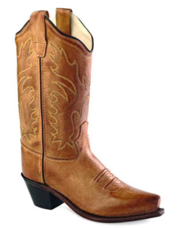 Children's Old West Tan Snip Toe Boot *Closeout*