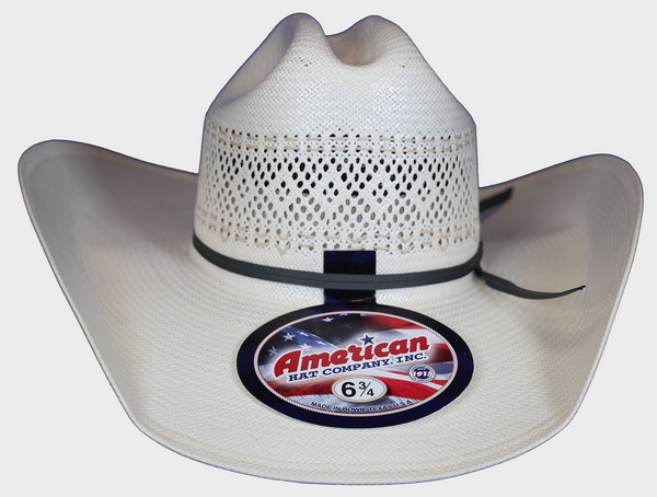American JC4200RC Rancher Crease & 4 1/4" Rancher Crease Brim Drilex Sweatband Straw Hat