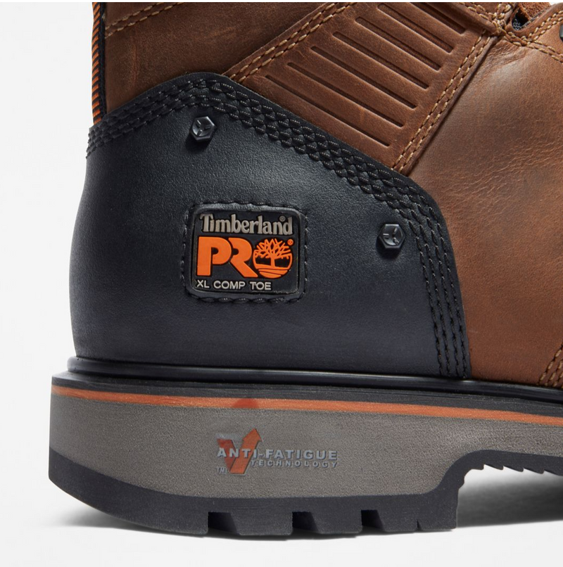 Men's TIMBERLAND PRO® TB0A29MU 8" Brown Ballast Lace-up Composite Toe Boot (CN Railroad Approved)