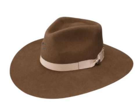 Charlie 1 One Horse wool hat with a beige ribbon hatband and a bowtie detail in Acorn.