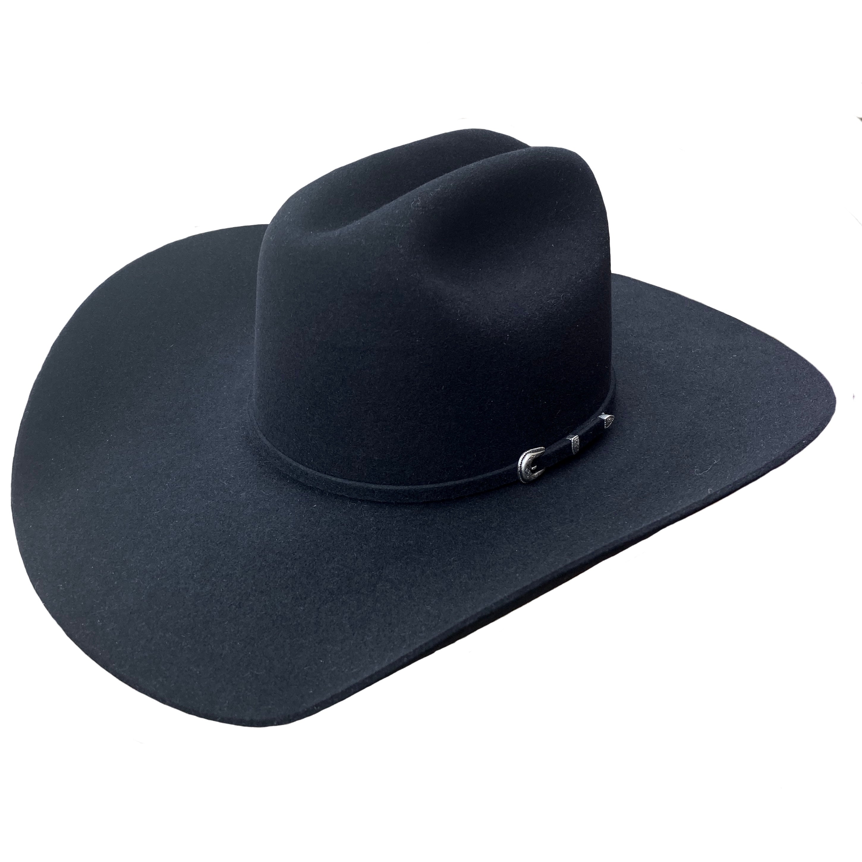 Rodeo King 7X Black Top Hand 4 1/4" Brim Felt Hat