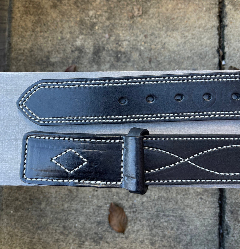 Gingerich Leather® 8204-18 Men's American Made Black Figure 8 Mechanics Harness Leather Belt