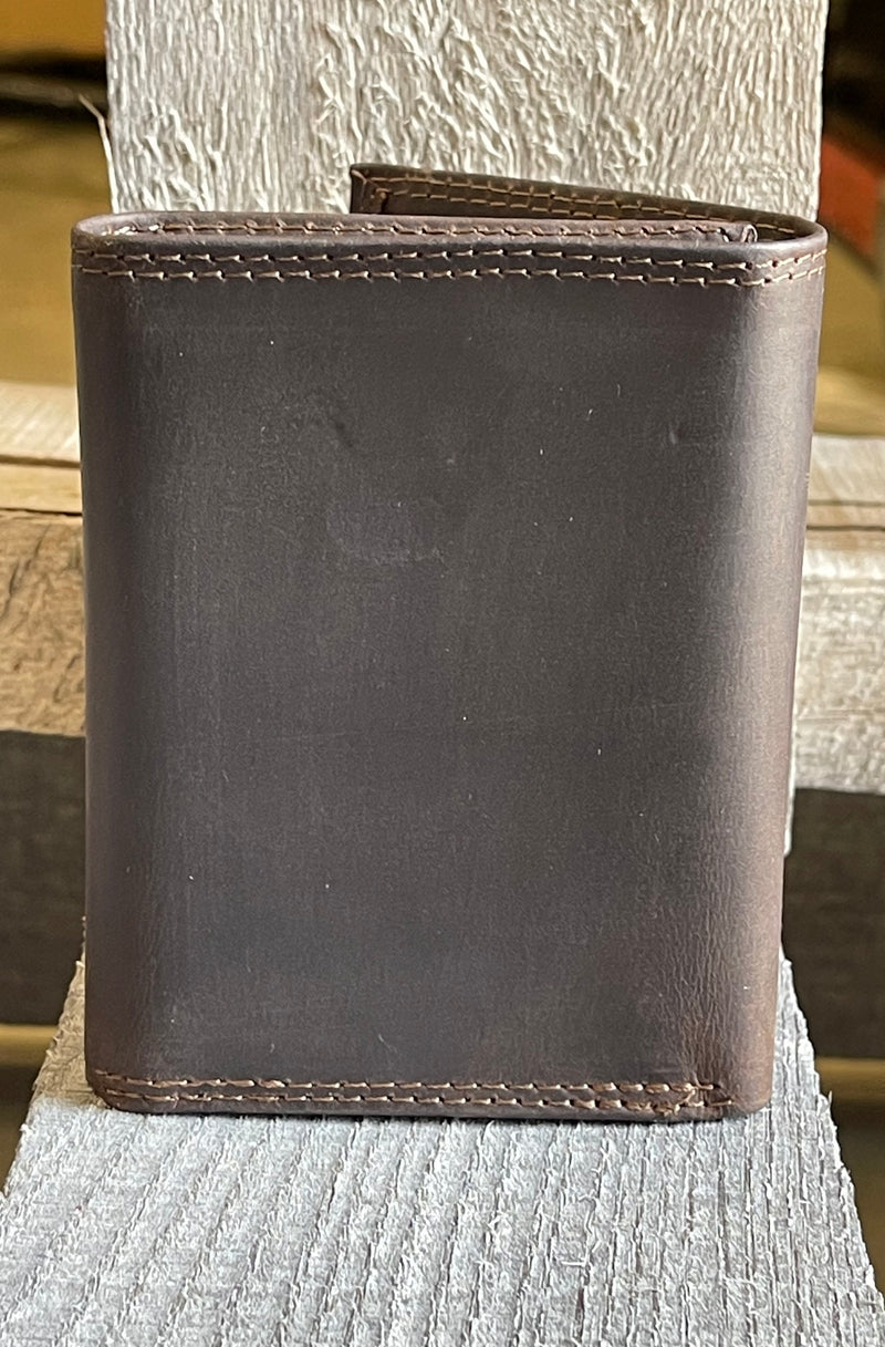 Zep-Pro IWT2CRZH-USM University of Southern Miss Brown “Crazy Horse” Leather Tri-fold Wallet