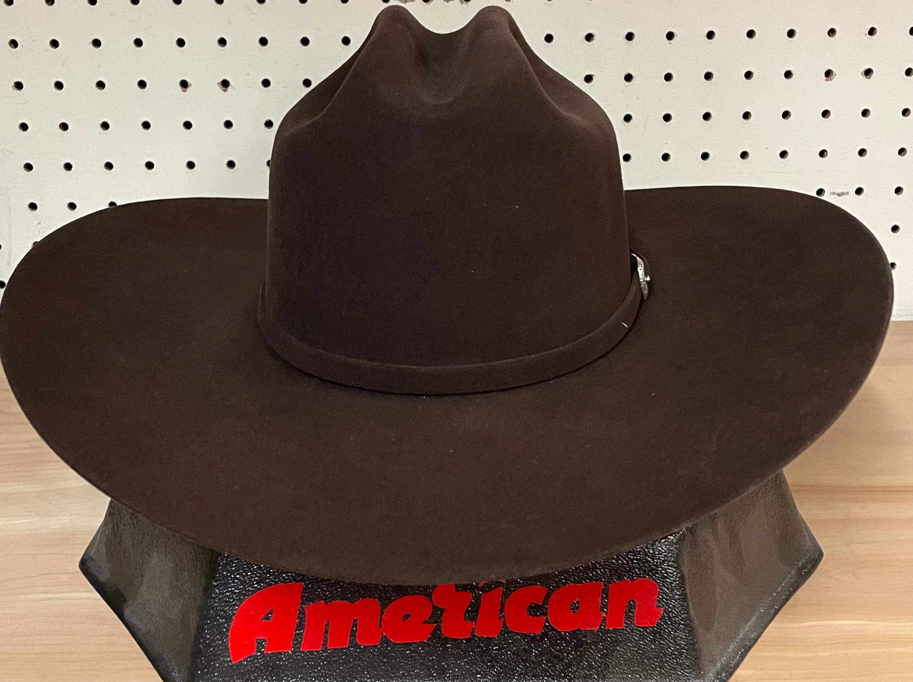 American Hat Company 7X Chocolate Rancher Crease Felt Hat