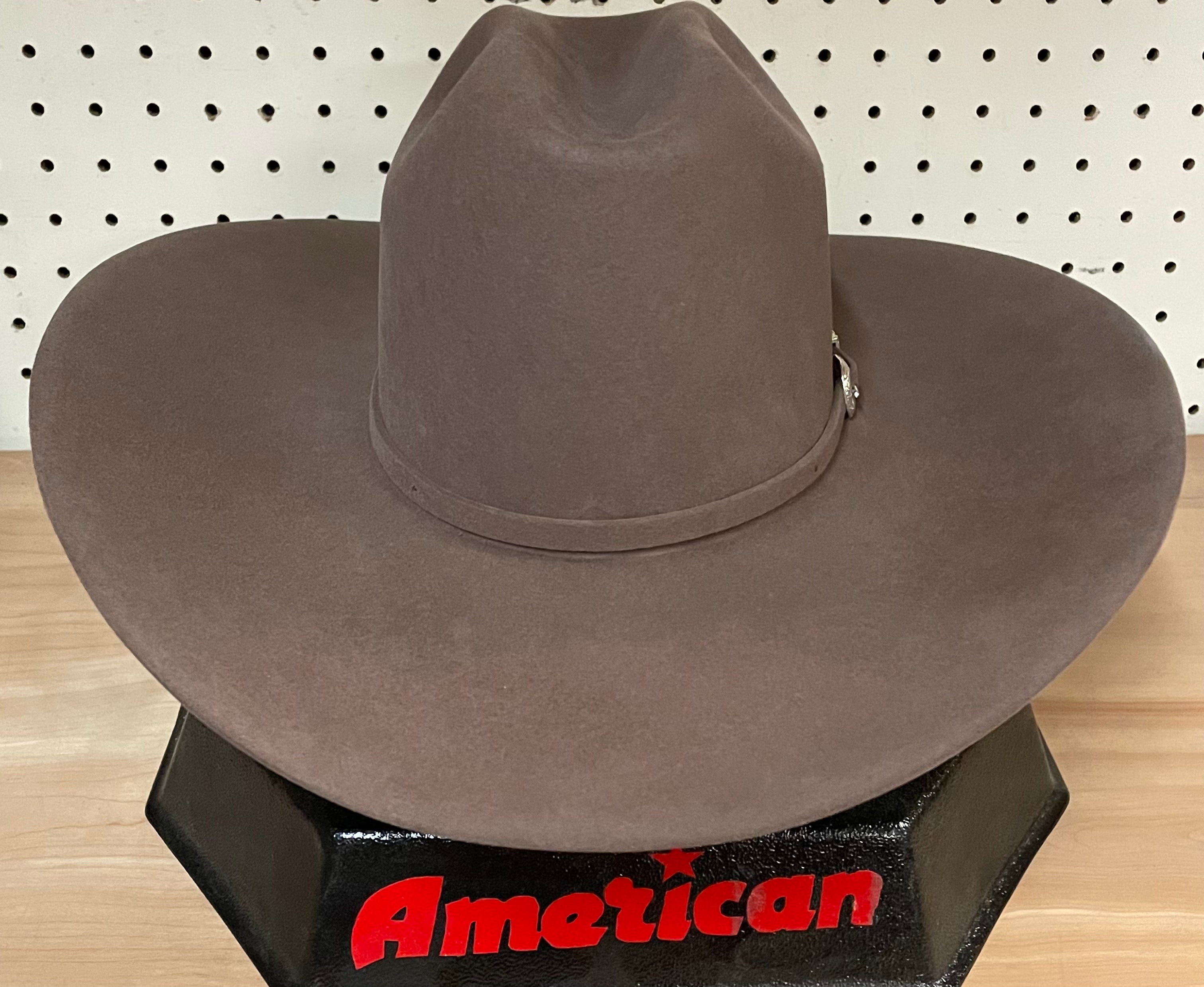 American Hat Company 7X Pecan Minnick Crown Felt Hat