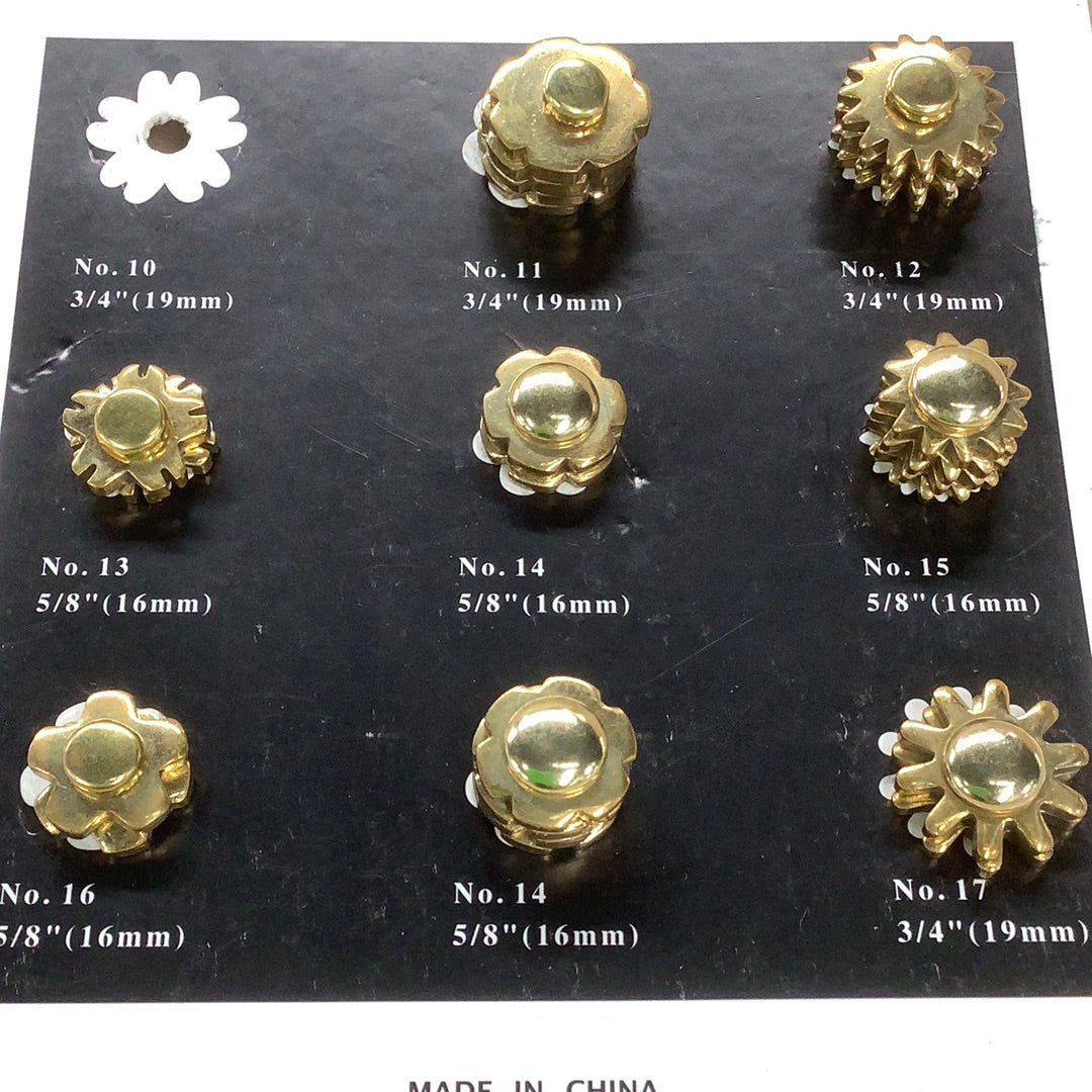 Pair of Solid Brass Rowels