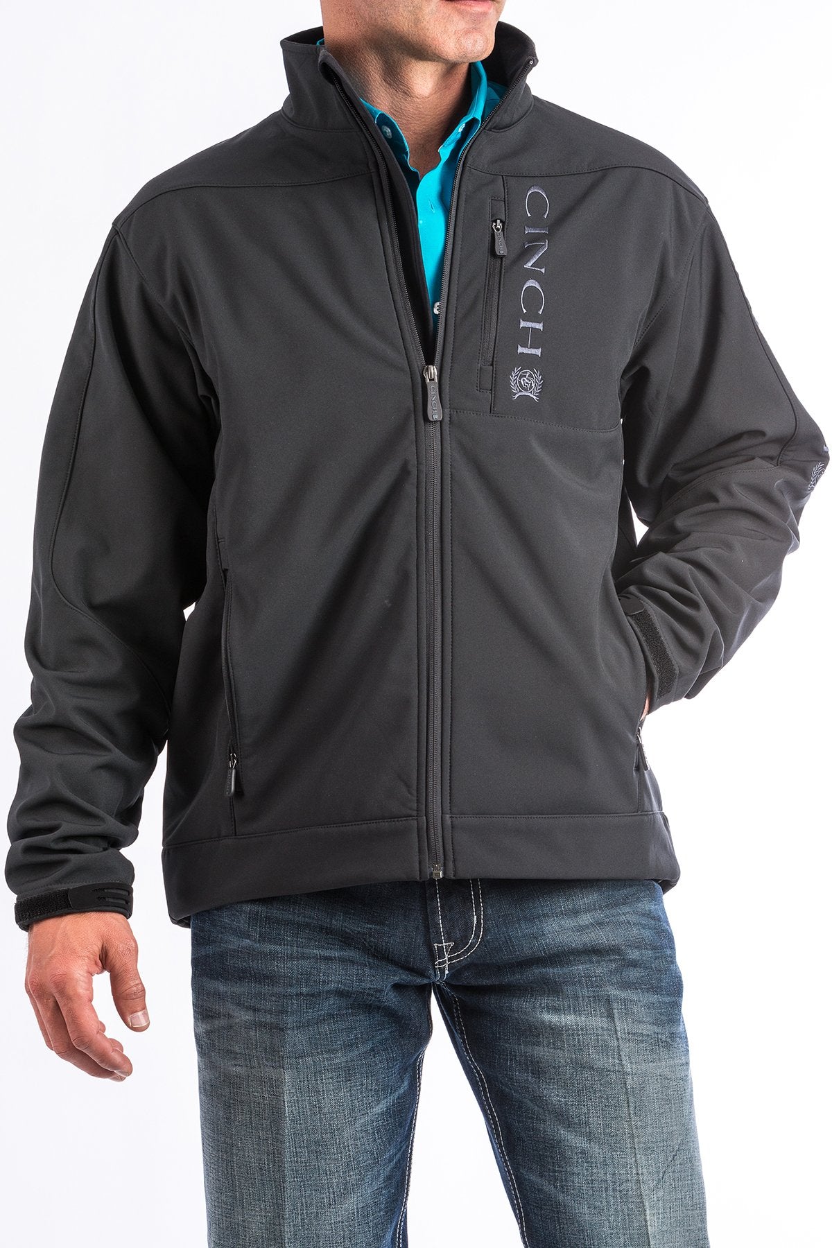 Cinch MWJ1009000 Men's Solid Black Bonded Jacket (Up to 4XL)