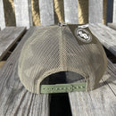 Southern Bred Apparel Company Caramel Leather Logo Patch Adjustable Snap Back Cap In Richardson 112 Mossy Oak Bottomland