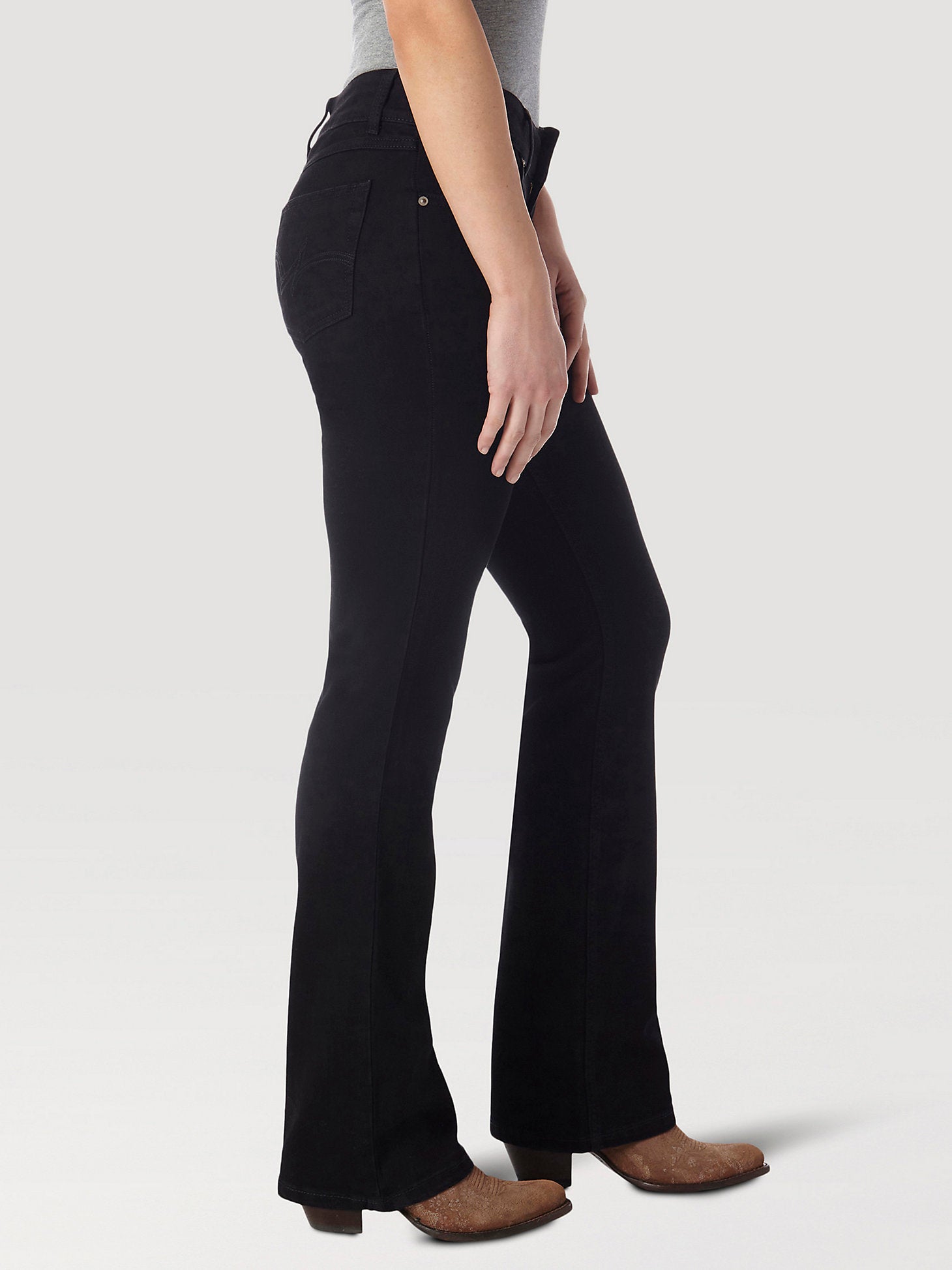 Women's Wrangler Mid-Rise Black Bootcut Jeans