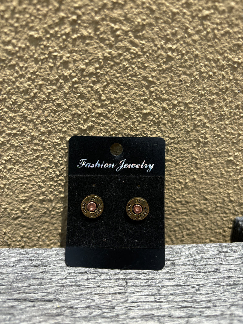 12 Gauge Shotgun Shell Stud Earring