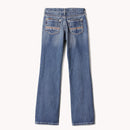 Boys Ariat B4 relaxed fit boot cut jeans in a medium wash. Rear View