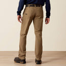 Full back view of men's Ariat khaki rebar work pants.